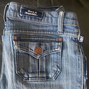 Rock & Republic, straight/slight flare boot cut jeans. Size 26